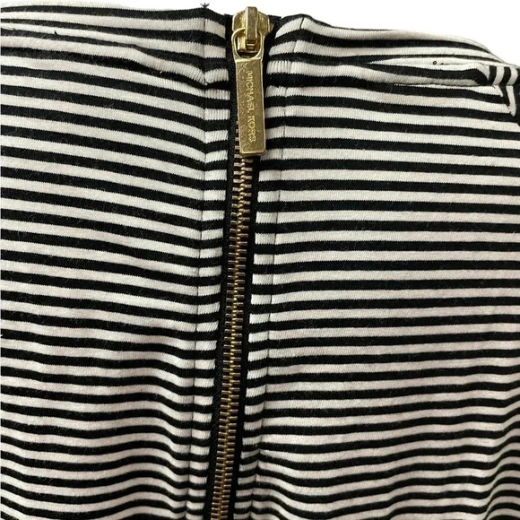 Michael Kors  Striped Black White Shirt Mini Dress Size Large - Picture 7 of 10